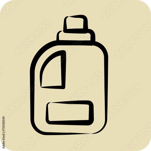 Icon Clean Product. related to Laundry symbol. hand drawn style. simple design editable. simple illustration