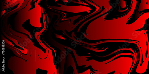 Abstract Red Marble texture background. Blue and Black mixing oil paint texture. Blue Marbleized Stripes With marble ink texture. Splash of paint. Colorful liquid.	