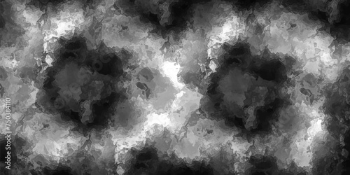 Dark storm clouds envelop the sky, hinting at a dramatic weather abstract. A sunset's light pierces through the white mist, painting a heavenly landscape. Tornadoes of fog and mist dance amidst 