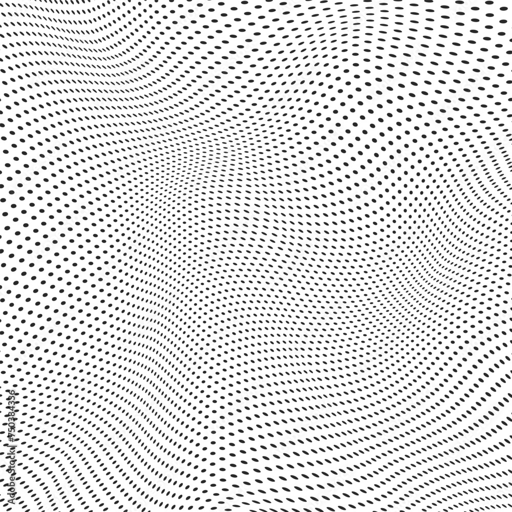 Abstract disappearing background. Perforation distorted dotted background. Background with transparency effect. Abstract background consisting of small dots.