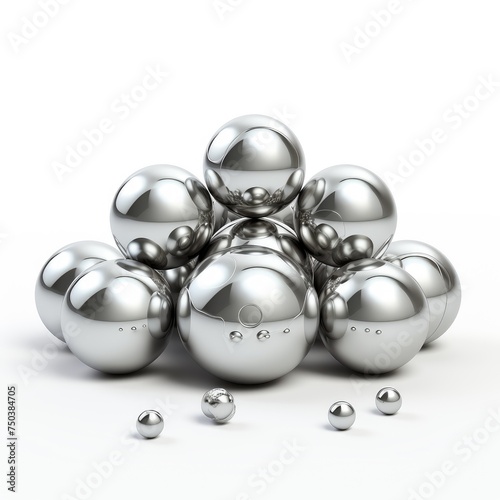 metallic 3d spheres background