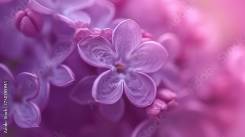 Lilac Zen: Macro shot of lilac blossoms, embodying the essence of Zen with their fluid movements.