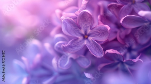 Waves of Lilac Bliss: Macro capture of lilac blossoms, their waves inducing blissful calm. © BGSTUDIOX