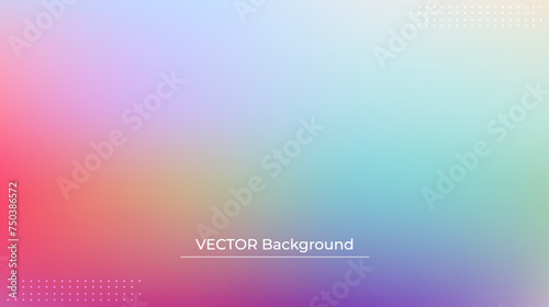 Smooth and blurry colorful gradient mesh background. Modern bright rainbow colors. Easy editable soft colored vector banner template. Premium quality