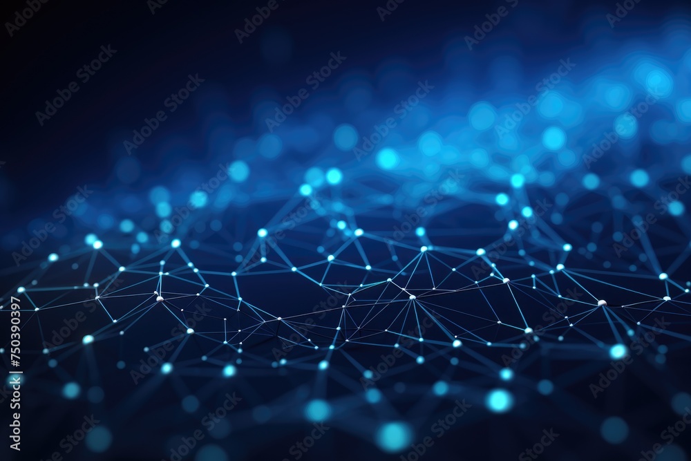 Technology grid, connection line, technology background. AI Generated.. 3d rendering, Abstract blue technology background. Network connection structure, Ai generated Technology grid, connection line, technology background. AI Generated.. 3d rendering, Abstract blue technology background. Network connection structure, Ai generated