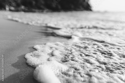 Beach. Black and white toned image  photo