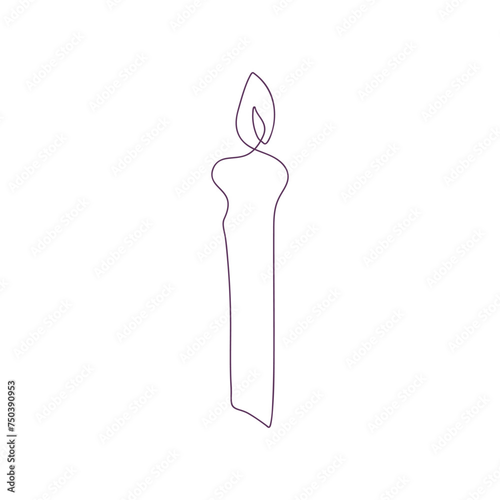 Candle in one line style, alone, isolated on white. Vector illustration. Symbol, sign, tag,label for faith, cosiness, celebration, christmas, comfort, aroma, aromatherapy, relax, nature, wax, product. Candle in one line style, alone, isolated on white. Vector illustration. Symbol, sign, tag,label for faith, cosiness, celebration, christmas, comfort, aroma, aromatherapy, relax, nature, wax, product.