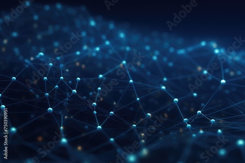 Abstract digital background. Big data visualization. Network connection structure. Science background. Network connection structure  Ai generated