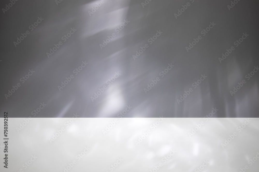 Abstract minimal empty gray, white 3d room background. Modern Studio showcase with copy space. Mock up scene with natural window shadows, dappled light overlay effect. Front view, copy space. Abstract minimal empty gray, white 3d room background. Modern Studio showcase with copy space. Mock up scene with natural window shadows, dappled light overlay effect. Front view, copy space.