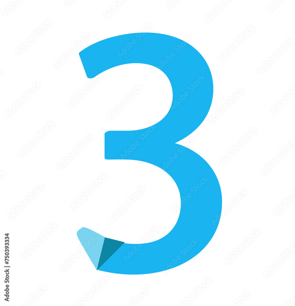 Illustration of colorful number. Illustration of colorful number.
