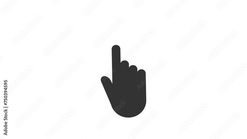 Hand click icon. Motion graphic design. Hand click icon. Motion graphic design.