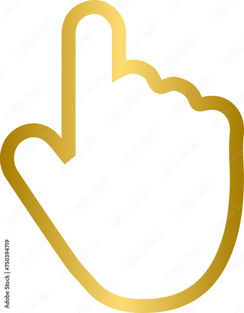 Golden Computer Mouse Cursor Pointer, hand cursor, finger cursor Golden Computer Mouse Cursor Pointer, hand cursor, finger cursor