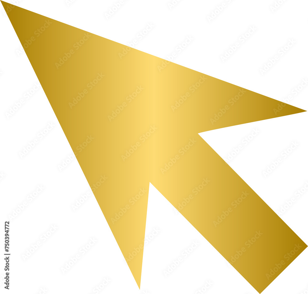 Golden Computer Mouse Cursor Pointer Golden Computer Mouse Cursor Pointer