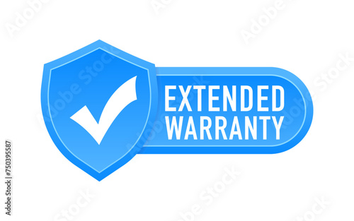 Product Protection Extended Warranty label. Warranty badge. Certificate icon design. Vector illustration
