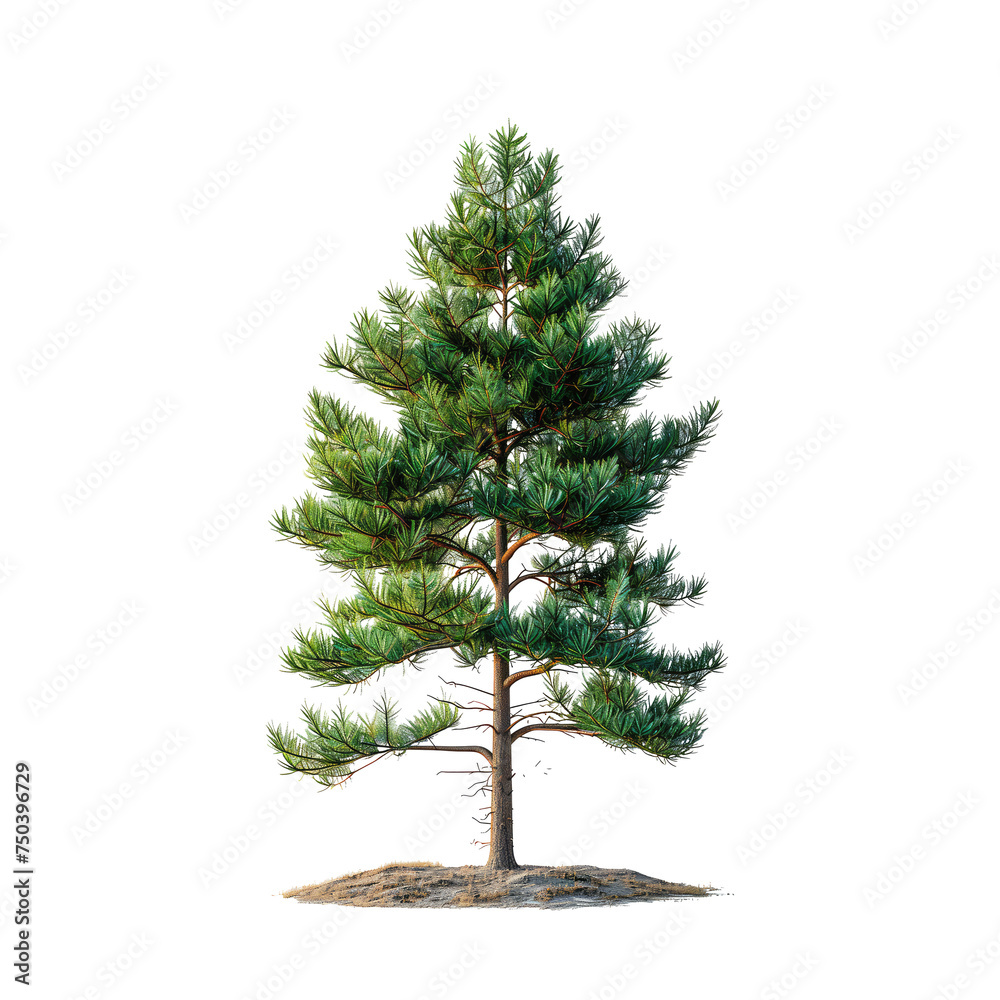 pine tree isolated on transparent background Stock Illustration | Adobe ...