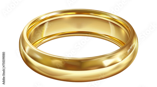 Golden Wedding Ring Isolated on Transparent or White Background, PNG.png