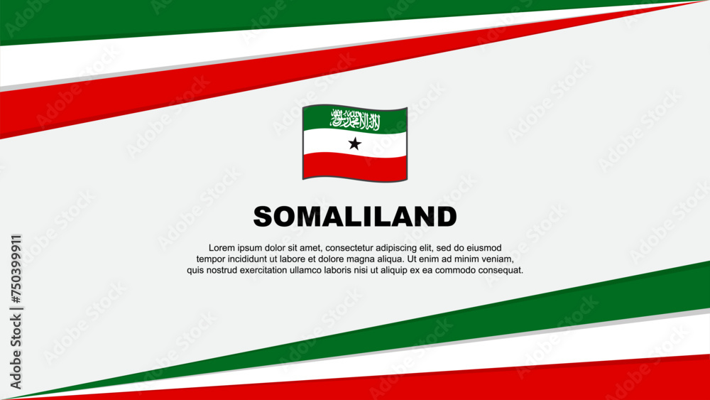 Obraz premium Somaliland Flag Abstract Background Design Template. Somaliland Independence Day Banner Cartoon Vector Illustration. Somaliland Design