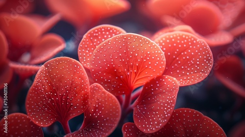 A close-up of a red fan coral photo