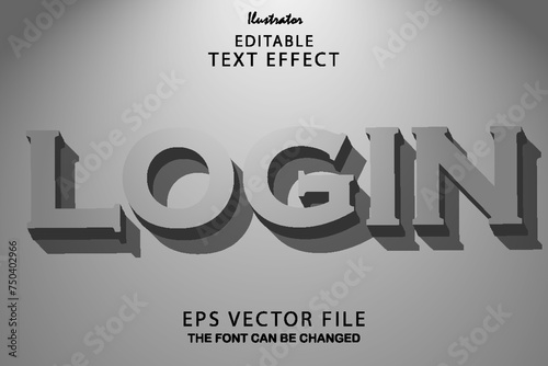 Editable login effect