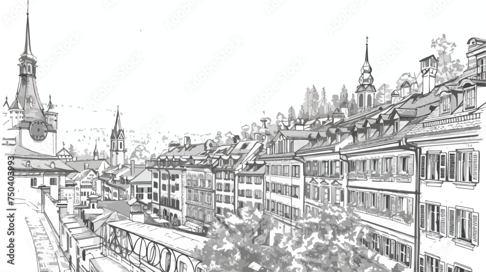 Building View with Landmark of Bern, the Capital City
