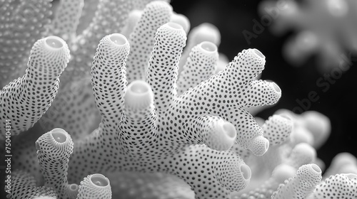 Black/white coral close-up (pattern) photo