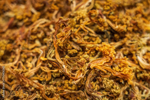 Vibrant Dried Calendula Flowers for Herbal Tea © evening_tao