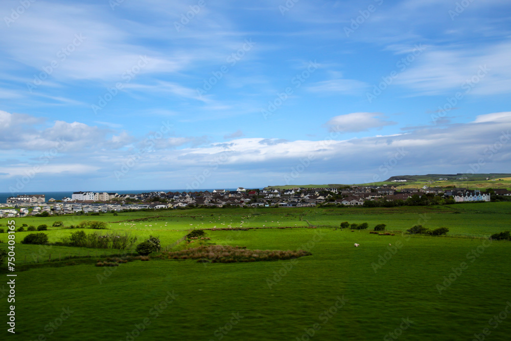 View of the coast from Portballintrae, County Antrim, Northern Ireland  