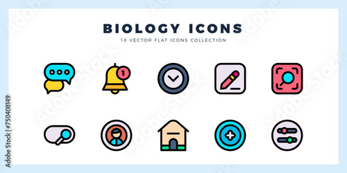 10 Social Media (Pintrest) Lineal Color icons pack. vector illustration.