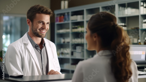 Smiling Doctor Consulting Patient