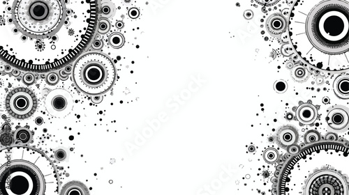Graphic Circular Pattern on a White Background