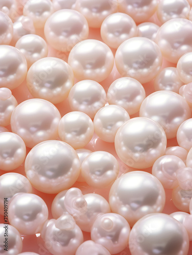 Abstract pink shiny pearls background 