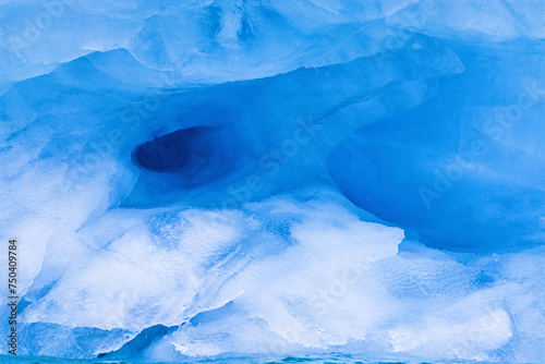Ice patterns in a glacier in the arctic