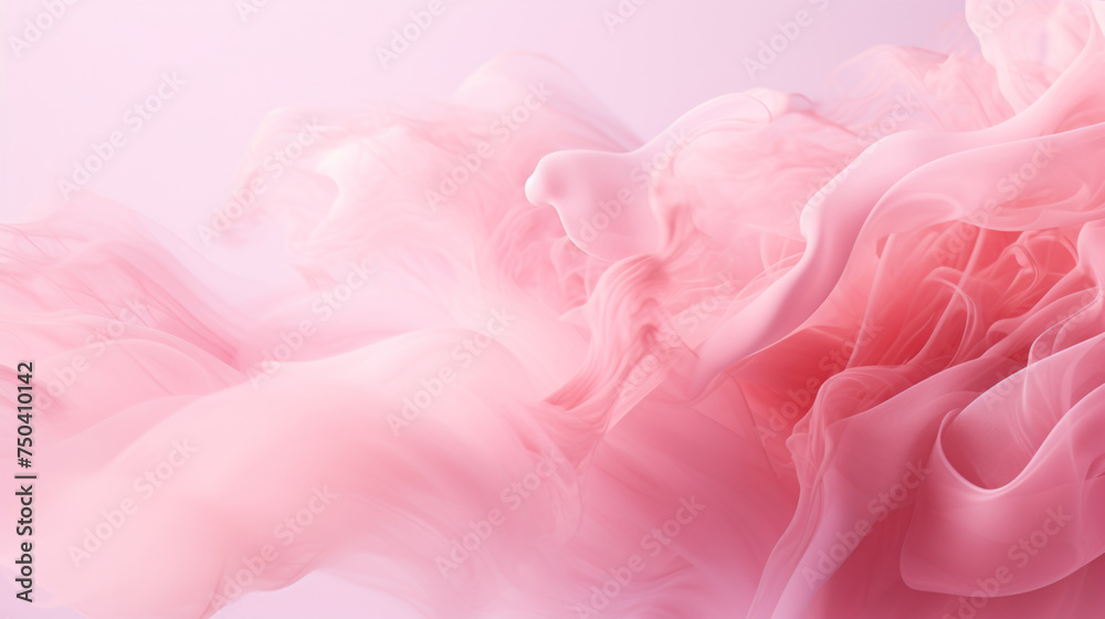 Abstract Pink Clouds on Pastel Background