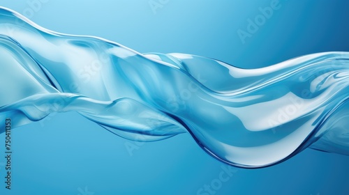 The texture of a blue liquid or gel. The effect of waves or whirlpools. Abstract background.