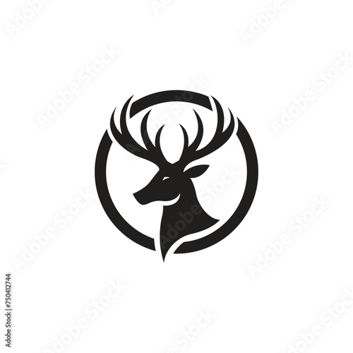 deer logo vector black and white