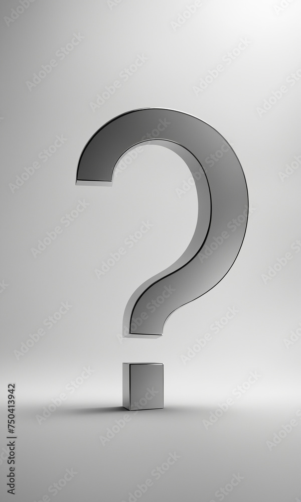 Question mark in 3D style Question mark in 3D style