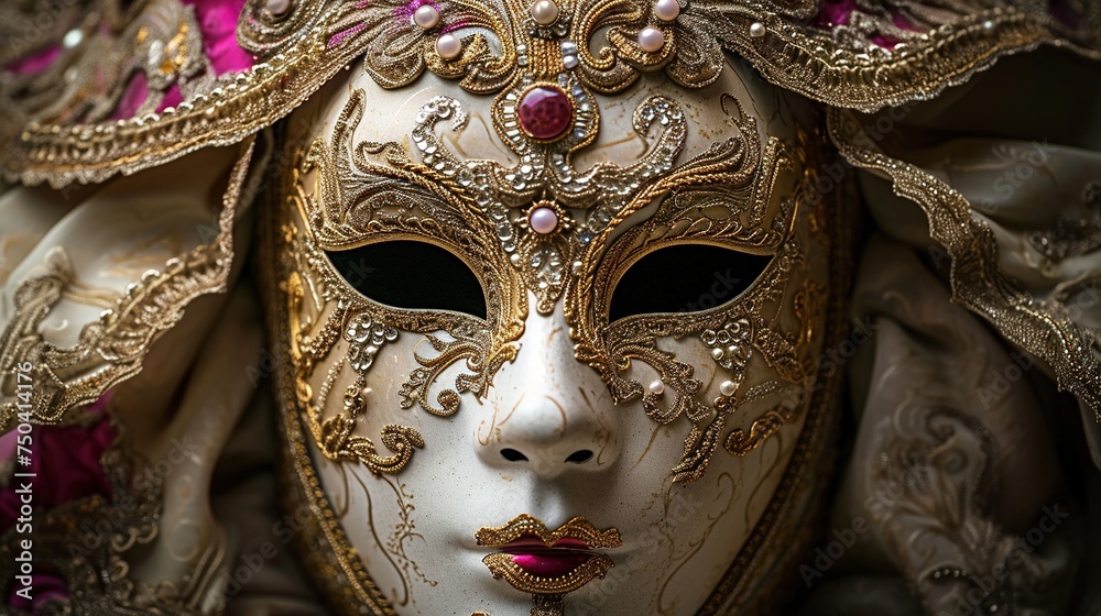 beautiful carnival mask in venice created with Generative AI