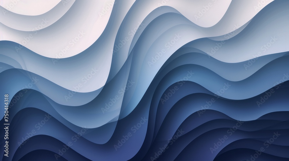 Whimsical Waves Dance: Abstract Blue and White Background Whimsical Waves Dance: Abstract Blue and White Background