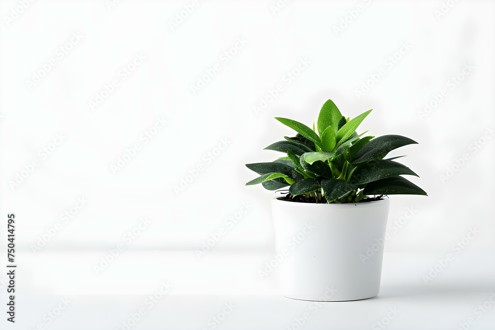 Green Plant in White Pot