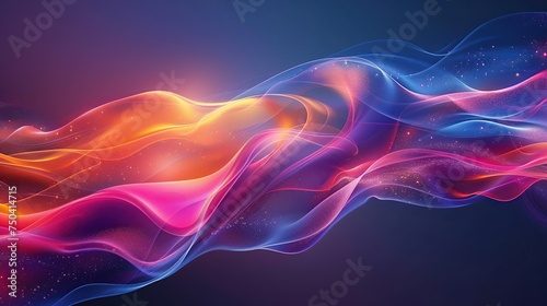 Vibrant Abstract Wave Flow Background