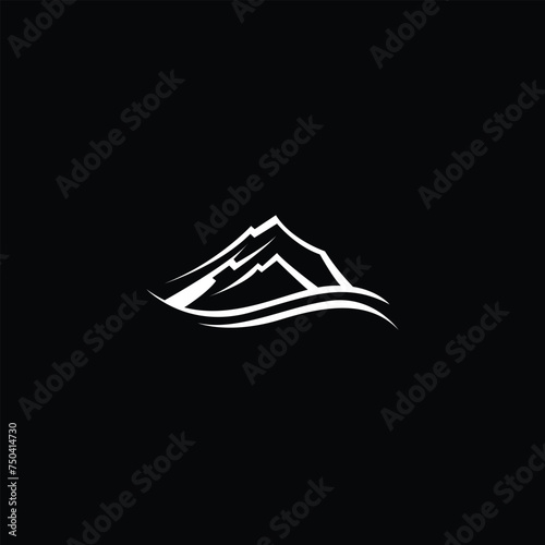 Montain logo vector template editable