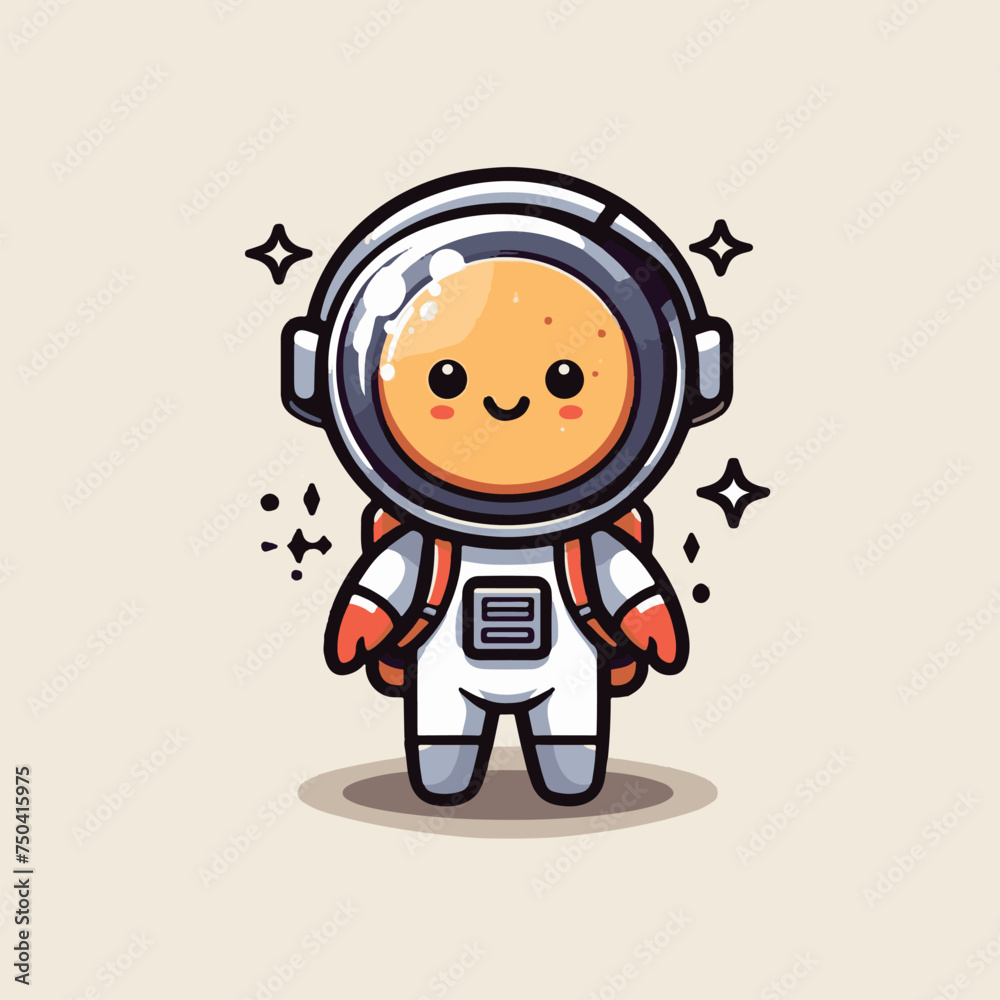 cute cartoon child astronout vector illustration cute cartoon child astronout vector illustration