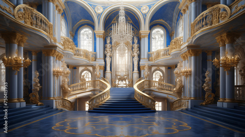 Palace interior background castle hall