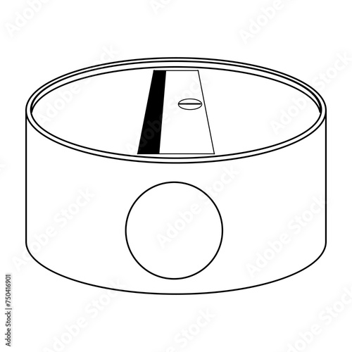 pencil sharpener line vector illustration