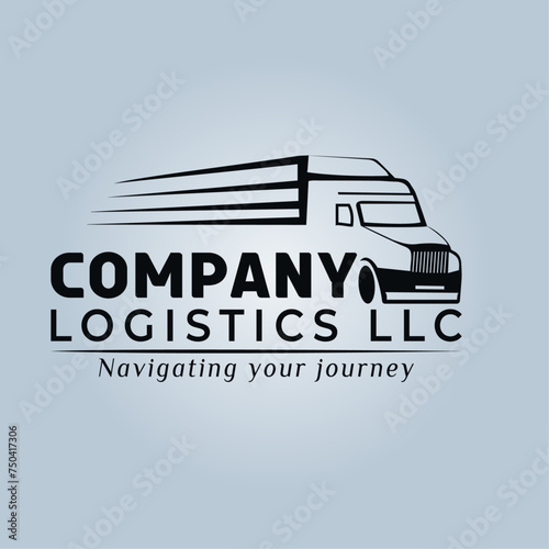 Transportation logistic dispatching llc service logo design