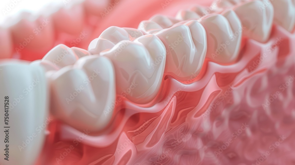 Periodontitis also called gum disease, A serious gum infection that