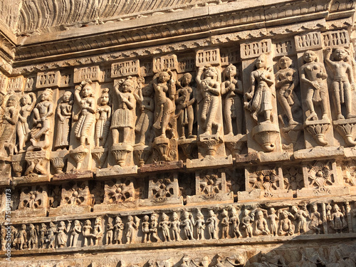 Ranakpur Temple in Pali, Rajasthan, is dedicated to Jain Tirthankara Rishabhanatha. This temple is famous for experimental love-making scenes and other sexual practices on the panels of temple walls photo