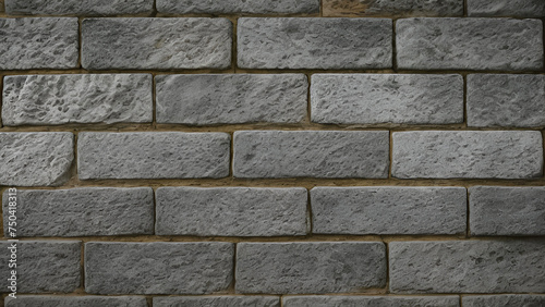 Texture of old gray concrete brick wall background