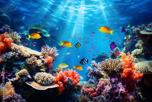 Vibrant Underwater World: A Mesmerizing Spectacle of the Marine Biodiversity © Tyler