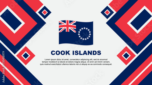 Wallpaper Mural Cook Islands Flag Abstract Background Design Template. Cook Islands Independence Day Banner Wallpaper Vector Illustration. Cook Islands Cartoon Torontodigital.ca